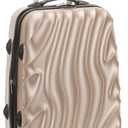 Rockland Melbourne Hardside Expandable Spinner Wheel Luggage, Carry-On 20", Goldwave