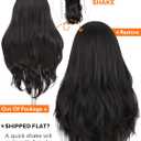 FAVE 26 Inch V Part Wig Glueless Layered Yaki Curly Half Wigs for Black Women Lightweight Synthetic Wigs Heat-Resistant Hair Replacement Wig Wear And Go