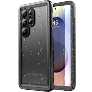 SPORTLINK for Samsung Galaxy S25 Ultra Case, IP68 Waterproof Dustproof Military 360 Full Body Heavy Duty Shockproof Protective with Camera Screen Protector S 25 Phone Front Back Cover 6.9" Black