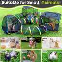 CypherX Outdoor Rainbow Cat Enclosure, 7 in 1 Portable Cat Tents for Outside Cage Free Outside Pet Enclosure Cat Tunnel Outdoor Playground for Indoor Cats and Small Animals