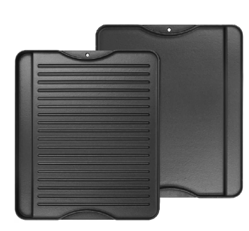 2-in-1 Reversible 14” x 16” Pre-Seasoned Cast Iron Cooking Griddle for Gas Stove/Charcoal/Electric/Propane/Gas Grill, Flat Griddle Top Plate for Camping Tailgating 2-in-1 Reversible 14” x 16” Pre-Seasoned Cast Iron Cooking Griddle for Gas Stove/Charcoal/Electric/Propane/Gas Grill, Flat Griddle Top Plate for Camping Tailgating