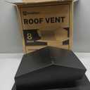 Removable Roof Vents, Hon&Guan 4 Inch Roof Dryer Vent for Houses, Galvanized Steel 4 Inch Exhaust Vent for Ventilation System-with Damper, Black.