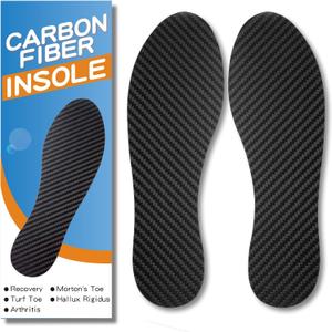 1 Pair Carbon Fiber Insole for Men Women Rigid Carbon Fiber Shoe Insert Carbon Fiber Foot Plate for Hallux Rigidus Limitus, Turf ToeMorton's Toe (11.45 / 290mm - Men's 11.5 / Women's Size 12.5)