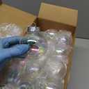 40 Pcs Clear Plastic Fillable Ornaments,2.36 Inch Christmas Rainbow Ball,Plastic Christmas Balls for Xmas Tree,Home Decoration,Wedding,Party,Christmas