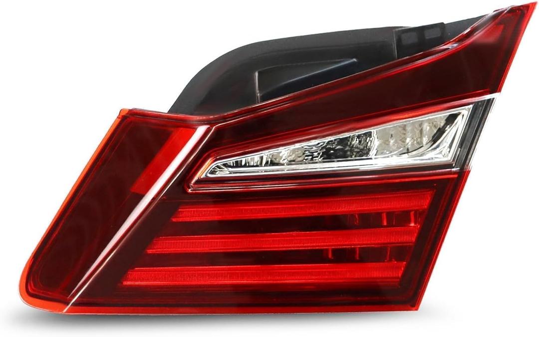 Inner Halogen Tail Light Passenger Side Compatible with Accord Sedan 2016 2017 Rear brake Lamp Taillight 34150T2AA21 HO2803109 34150-T2A-A21