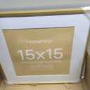Homeforia 15x15 Gold Picture Frame, High-End Metal, 11x11 Mat, Glass
High End Aluminum, Tempered Glass, Acid-Free 11x11 Removable Mat, 15x15 in Edge-to-Edge Display 15x15, Wall Kit, Set Of 1