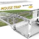 Kensizer Humane Rat Trap, Chipmunk Rodent Trap that Work for Indoor and Outdoor Small Animal - Mouse Voles Hamsters Live Cage Catch and Release 1-Pack Small 10.5" L x 5.5" W x 4.5" H