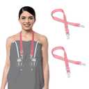 20 x Shower Lanyard for Mastectomy Drain Holder with Hook 2PCS Quick Dry JP Drain Holders for After Breast Surgery Skin Friendly Drain Holder After Tummy Tuck Adjustable Mastectomy Recovery Supplies Pink