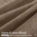 TWODRAPES Dutch Cocoa 90 Inch Linen Curtains Pinch Pleated Living Room Bedroom Dining Boho Brown Light Filtering Pinch Pleat Drapes Hooks Rings Back Tab Semi Sheer Dark Brown Window Curtains 2 Panels