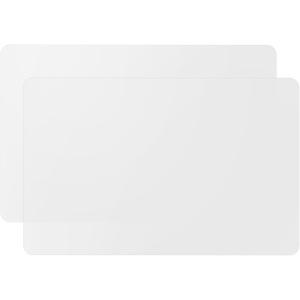 2 Pack Silicone Mats for Kitchen Counter, Treerit 23.62" x 15.75" Thick Large Silicone Mat, Nonskid Heat Resistant Countertop Protector, Easy to Clean, White Translucent