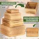 8-Pack Pine Wood Buffet Risers, Multi-Size Nesting Cube Food Display Stands for Buffet Table & Catering, Hollow Bottoms Food Risers for Multi-Level Buffet Presentation