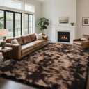 yongyangjuxin Fluffy Rug Shag Area Rug, Mottling Brown 10x14 Area Rugs for Bedroom, Super Soft Shag Rugs for Living Room Bedroom Kids Room Home Decor, Upgrade Anti-Skid Rectangular Fuzzy Rug