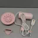 Hair Dryer with Diffuser, CONFU Hair Dryers for Women, Blow Dryers for Men, Hairdryer with Diffuser Attachment, Portable Lightweight Fast Drying Negative Ion Hairdryer for Home (Pink)