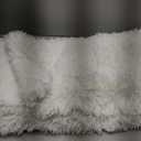 Bedsure GentleSoft Fluffy Cream Throw Blanket Decorative Blankets for Bed Couch Sofa, Cream Decor Sherpa Fleece Soft Cozy Fuzzy Plush Thick Warm Faux Fur Decorations, Ivory Girl Gifts, 50x60