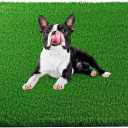 39" x 31" Dog Grass Pee Pads, Thickened & Encrypted Grass Pad for Dog Potty, Versatile Indoor & Outdoor Artificial Turf Pet Grass Mat - Ideal for Puppy Potty Training, Grass Pee Pad for Dogs Washable, Green