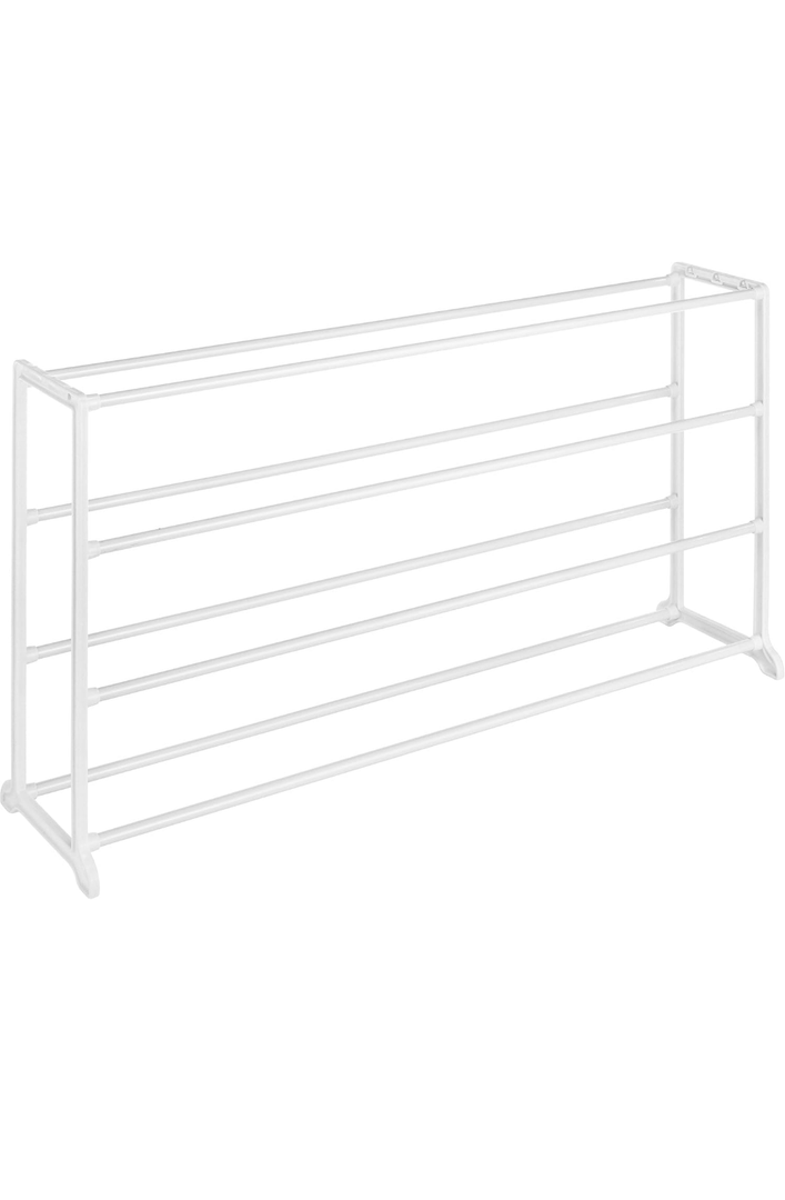 Whitmor 4 Tier 20 Pair Floor Shoe Rack - White