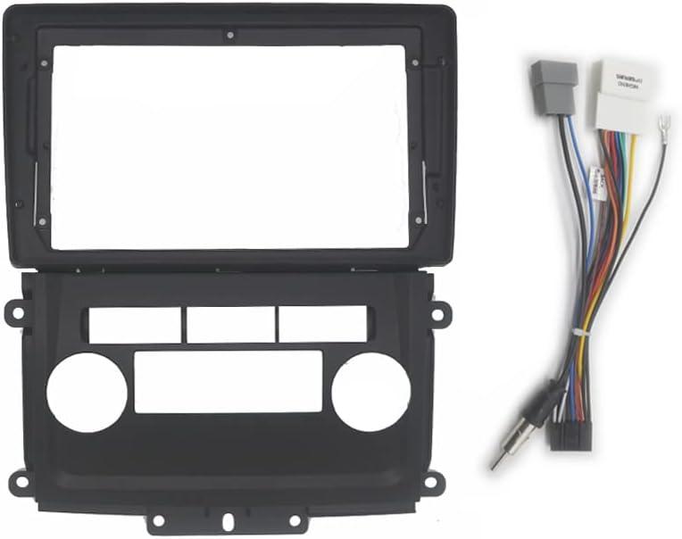 Car Replacement 9 Inch 2 Din Head Unit Car Radio Frame Kit Compatible with Frontier Xterra 2009-2012 Auto Stereo Dash Fascia Trim Bezel Faceplate Car Interior(Fascia and Cable)