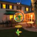 4 x Hummingbird Solar Lantern Outdoor Waterproof Welcome Sign lamp Birthday Gifts for Women Mom Outside Hanging Lights Decor for Garden Yard Patio Backyard Porch