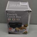 Electric-Lunch-Box-Heated-Food-Warmer 100W Heating Lunchbox for Adults 1.8L Portable Food Heater for Work/Car, 12V/24V/110-230V Lonchera Elctrica Porttil with Fork Spoon (Black)