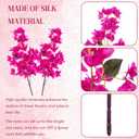 16 Pack Artificial Bougainvillea Floral 38" Silk Long Stem Bougainvillea Plants Hanging Table Centerpiece for Home Wedding Indoor Outdoor Decorations (Rose Purple)