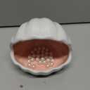 Aquarium Decorations, Cute Ceramic Betta Fish House, Conch Shell-Shaped Fish Tank Decor Accessory with Pearls, Hideout Cave for Fish Shrimp to Play Sleep Breed Rest (Pink)