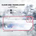 for iPhone 12 Case Clear, Electroplating Protective Case, Thin Soft Transparent Protective Cover, Non-Yellowing Shockproof Military-Grade Protection Anti-Scratch Rose Gold