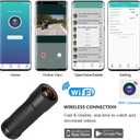VSYSTO Bike Camera, WiFi Helmet Camera for Motorcycle Bike, Remote Control, 2K Waterproof WDR 170 Super Wide Angle Night Vision SONYIMX335 Lens Portable Bicycle Dash Cam, Loop Recording, G-Sensor