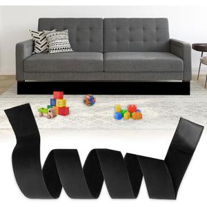 Under Couch Blocker for Kid and Pet Toys5in x 132in, Adjustable Elastic Strap Barrier to Prevent Things from Going Under Sofa Bedand Other Furniture