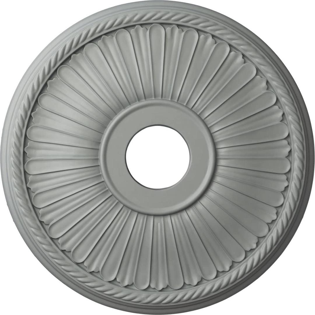 Ekena Millwork CM20BE1 20 1/8-Inch OD x 3 7/8-Inch ID x 1 7/8-Inch Berkshire Ceiling Medallion (Primed)