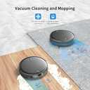 Robot Vacuum and Mop Combo, 2 in 1 Mopping Robot Vacuum Cleaner with Schedule, Wi-Fi/Voice/App, Strong Suction, Easy of Use, Self-Charging Robotic Vacuum, Slim, Ideal for Hard Floor, Pet Hair, Carpet (Brown)