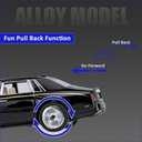 Alloy 1:24 Toy car Model, All Doors openable, with Lights and Music, Ideal as a for Children and Teenagers, and a Collectible Model for car Enthusiasts. (White-Black)