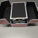 Joligrace Makeup Train Case Makeup Case Organizer Portable Cosmetic Box Storage with 2 Trays Mirror Locking Make Up Travel Case for Nail Kits Cosmetics Craft Traveling Makeup Box Mermaid Pink