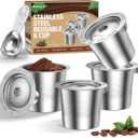 4-Pack Reusable K Cups for Keurig: Stainless Steel Reusable Coffee Pods for Keurig 1.0 - Eco-Friendly & Cost-Saving Coffee Filters for Daily Brewing - Easy to Fill & Clean