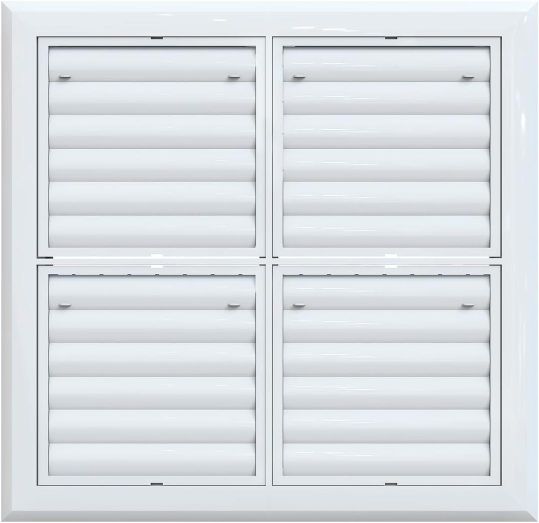 16x16 Air Vent Covers, Air Return Vent Cover Grill for Ceiling & Sidewall, Adjustable Airflow, Quiet Operation HVAC Cold Air Intake Grille for Home Improvement, White