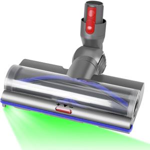 Vacuum Head Replacement Compatible with Dyson V8 V10 V11 V15 Vacuum Cleaner Upgrade Anti-Tangle with Green Light Vacuum Attachment Suitable for Hardwood Floor & Carpet and Rug