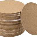 uxcell 100mm(3.94") Round Coasters 2mm Thick Cork Cup Mat Self-Adhesive Pad 36pcs (100mm x 2mm)