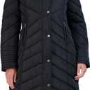 Madden Girl Women's Maxi Puffer Jacket - Long Quilted Puffer Coat (Sizes: S-3X) (Black)(Small)