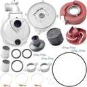 2 In Threaded Shaft Semi-Trash Water Pump Replacement for 3/4-Inch Threaded Shaft Engines for 2 NPT Inlet and Outlet Port Pump Operating System