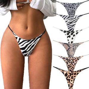 G String Thongs for Ladies Women's Sexy Panties Soft Stretchy Cotton Underwear T Back Gstring Seamless Tangas 6 Pcs