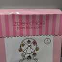 Zoie + Chloe Ferris Wheel Cupcake Stand for SMALL Cupcakes - Decorative Cupcake Holder for Parties - Spinning Display for Serving Pastry, Treats & Desserts - Easy-to-Clean - 14x4x17, Rose Pink