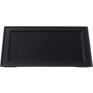 5-83-5 Obon Tray, Long Hand Furnace Bon, Ginsaiuchi Black, Black, 12.0 x 8.5 x 0.5 inches (30.2 x 21.7 x 1.2 cm), ABS (Silver Colored Inner Black)