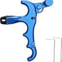 Archery Release Aid with Adjustable Trigger, 360Rotatable Angle Adjustable Aluminum Alloy Release for Right and Left Handers (Blue)