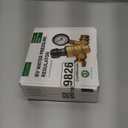 RVGUARD RV Water Pressure Regulator Valve With An Adjustable Knob, Tool-Free, Lead-Free Brass Water Pressure Reducer with Gauge and Inlet Screen Filter for RV Camper Travel Trailer