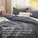 Bedsure Full Size Comforter Set, Prewashed Bedding Dark Grey