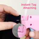 Handheld Stitch Tag Gun for Clothes, Quick Clothing Fixer, Tagging, Sewing Kit Includes 6 Needle, 1000 Black Fasteners & 1000 White Fasteners, Pink Blue