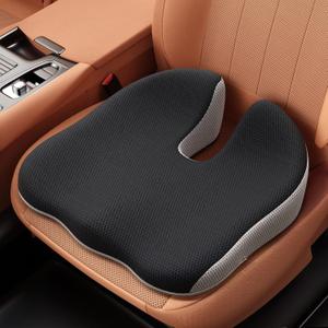 Benazcap Car Seat Cushion - Memory Foam Car Seat Pad - Sciatica & Lower Back Pain Relief - Car Seat Cushions for Driving - Road Trip Essentials for Drivers (Black)