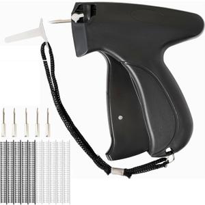 Stitch Gun for Clothes, Quick Stitch Sewing Gun, Handheld Sewing Stapler, Mini Hemming Gun, Clothing Tack Tool for Fabric Repair and Stitch Fix, Portable Stitcher Machine for Clothing (Black)