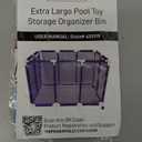 Essentially Yours Pool Noodles Holder, Toys, Floats, Balls and Floats Equipment Mesh Rolling Storage Organizer Bin, Extra-Large, (47.2" W x 30.2" L x 34" H), Blue/White Style 455119