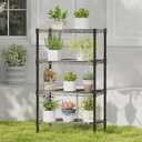 NEWBULIG 4-Tier Wire Storage Shelves, 200 lbs Heavy Duty Steel Rack, Black, 23.2" W x 13.4" D x 47.2" H