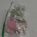 Heiyom Women's Square Toe Low Stilettos Heels Mules Sandals Fluffy Feather Slip on Clear Low Heels Wedding Bridal Party Dress Shoes 9.5